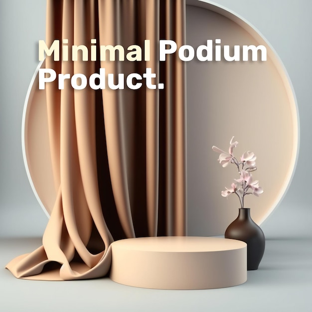 PSD vorhang-podium-bühnendisplay-mockup-produktpräsentationsszene für die 3d-darstellung der produktpräsentation