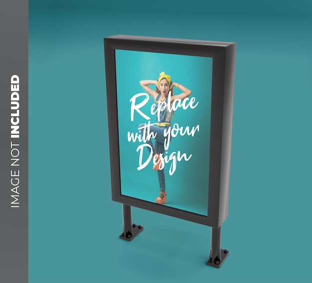 Vorlage 3D-Schilderwerbung Mockup