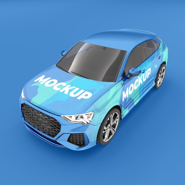 Vorlage Auto Fahrzeug Warp Mockup