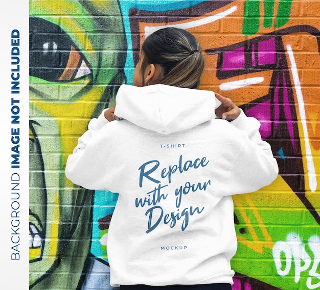 Vorlage Casual Hoodie Frau Fotografie Mockup