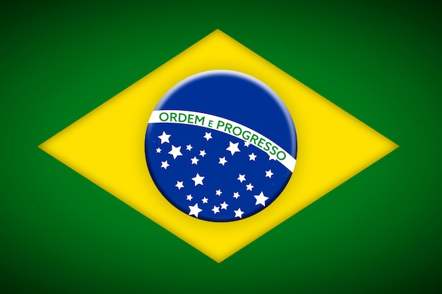 PSD vorlage der brasilianischen flagge editable psd