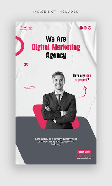 Vorlage der Instagram-Story der digitalen Marketingagentur