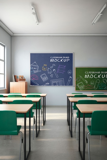 Vorlage der Tafel im Klassenzimmer