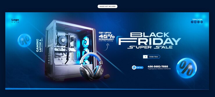 PSD vorlage für black friday super sale facebook cover-banner