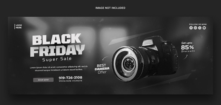 PSD vorlage für black friday super sale facebook cover-banner