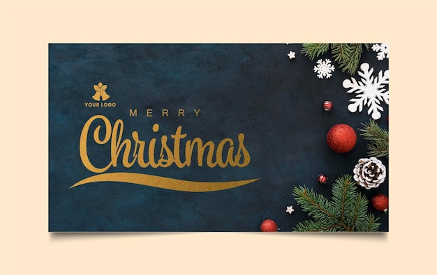 Vorlage für das Design von Weihnachtsbannern