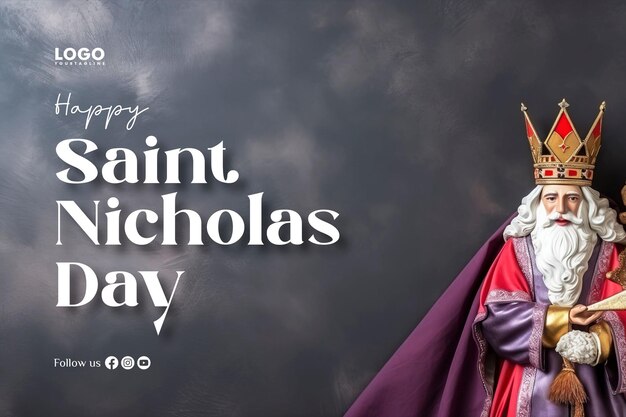 PSD vorlage für das happy sinterklaas-banner