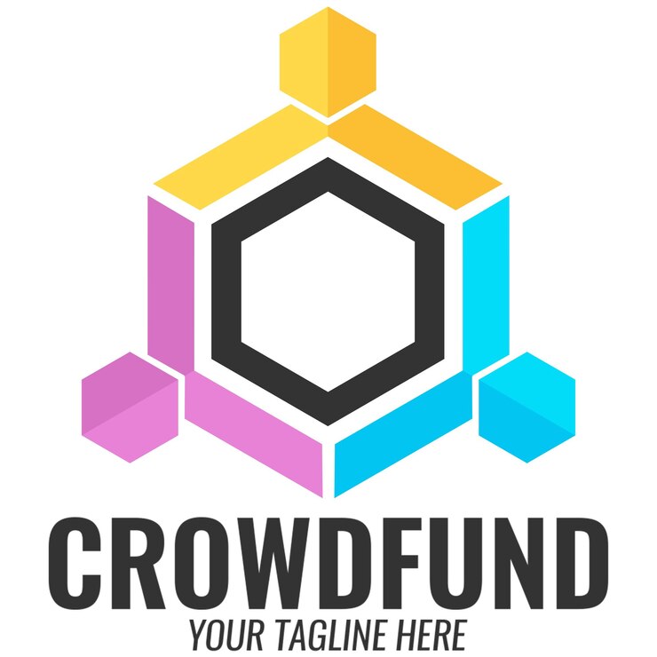 PSD vorlage für das logo crowdfunding