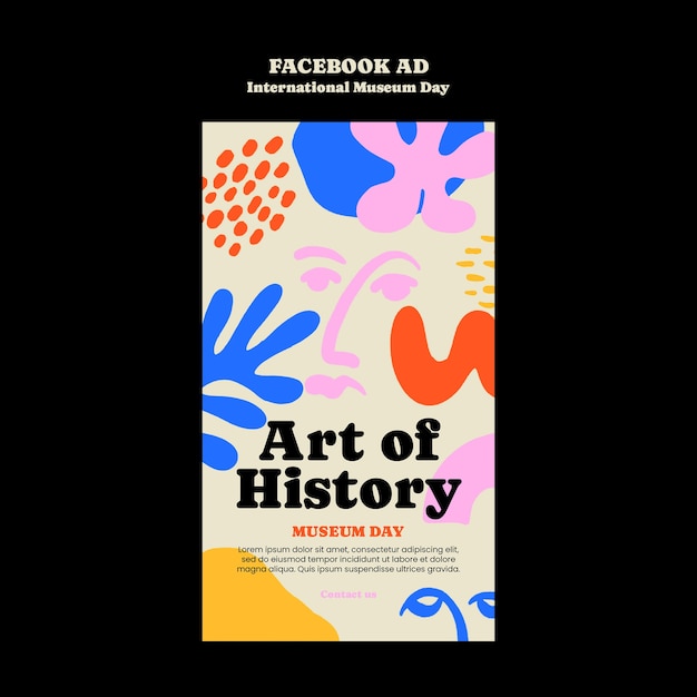 Vorlage für den internationalen Museumstag auf Facebook