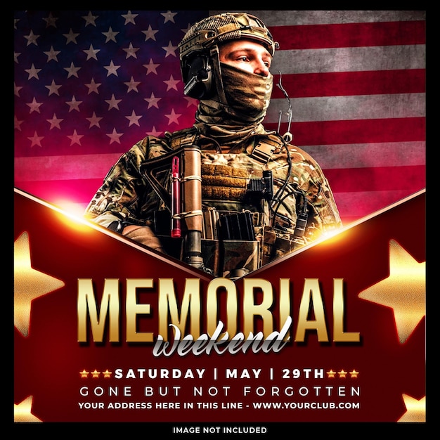 Vorlage für den Memorial Day-Post