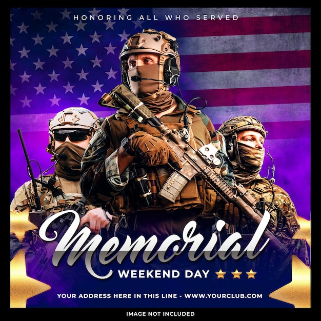 Vorlage für den Memorial Day-Post