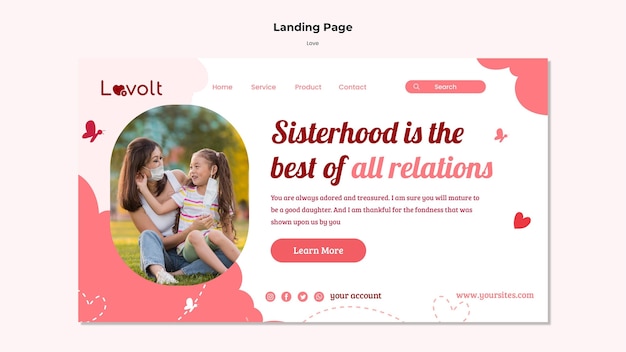 Vorlage für die Familien-Landingpage