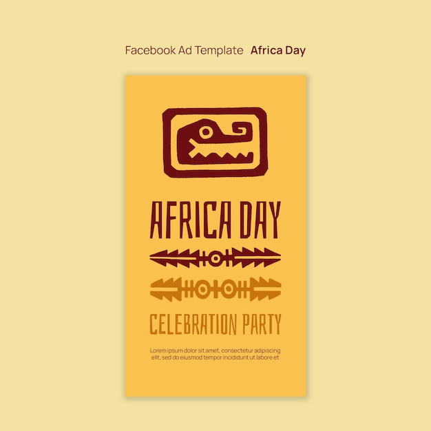 PSD vorlage für die feier des afrika-tages auf facebook