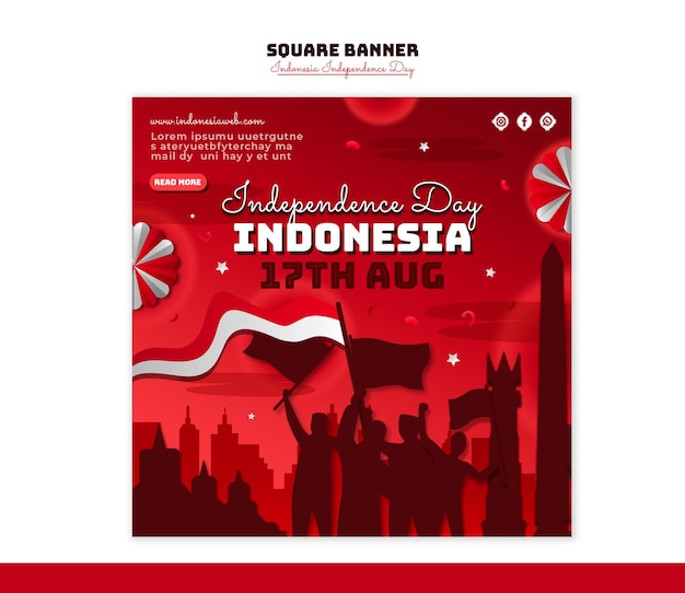 Vorlage für die Feier des Unabhängigkeitstages Indonesiens