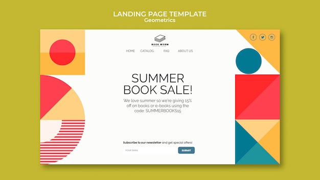 Vorlage für die Landingpage des Outlets buchen