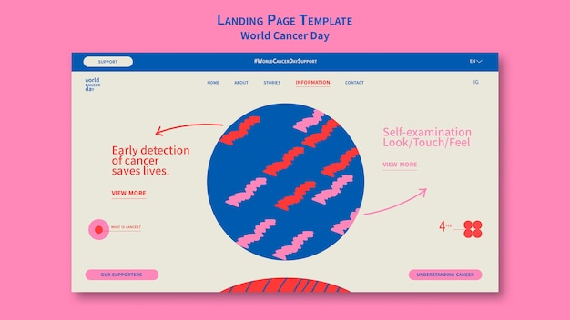 Vorlage für die landingpage zum weltkrebstag