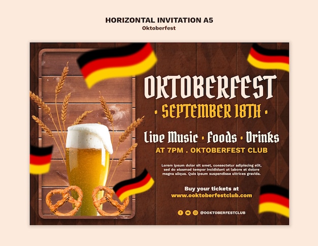 Vorlage für die Oktoberfest-Feier