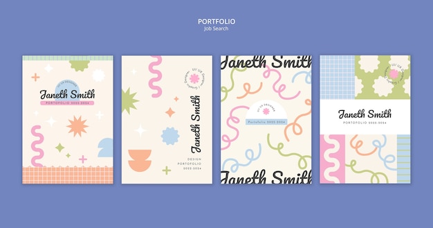 Vorlage für die Suche nach einem Flat-Design-Job