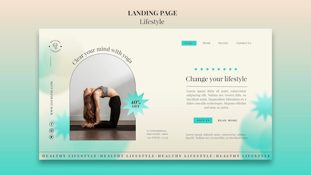 Vorlage für die yoga-landingpage