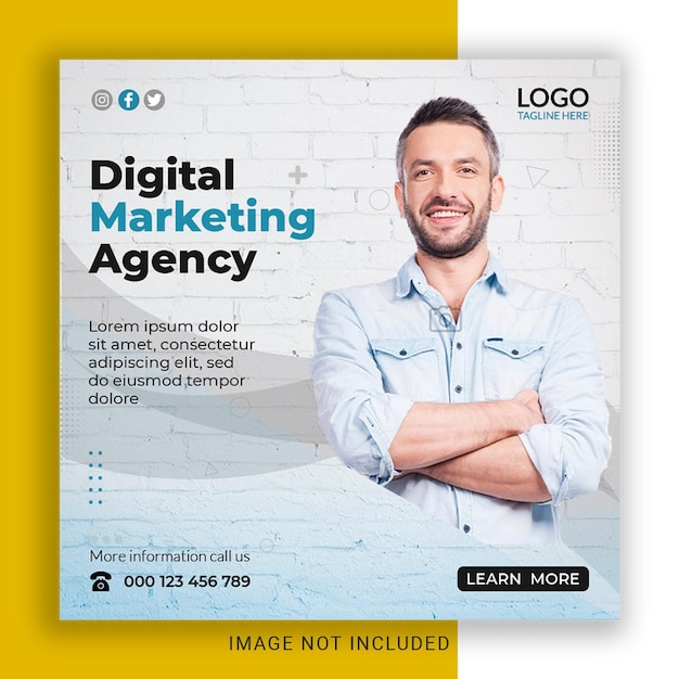 Vorlage für Digital Marketing-Agentur und Corporate Social Media-Posts