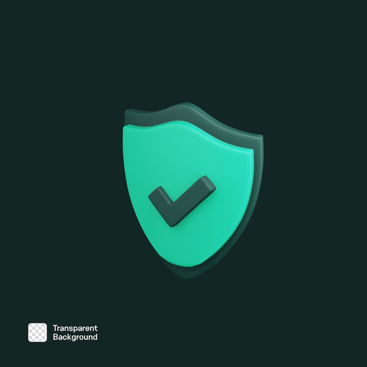 PSD vorlage für digital security shield 3d-symbol png
