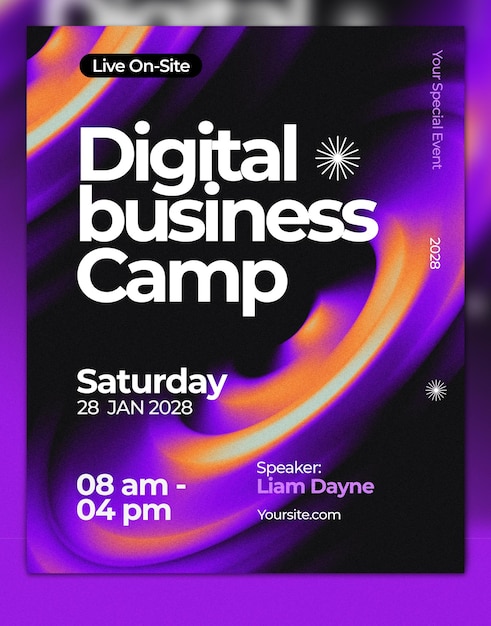 Vorlage für digitale Flyer-Konferenzposter