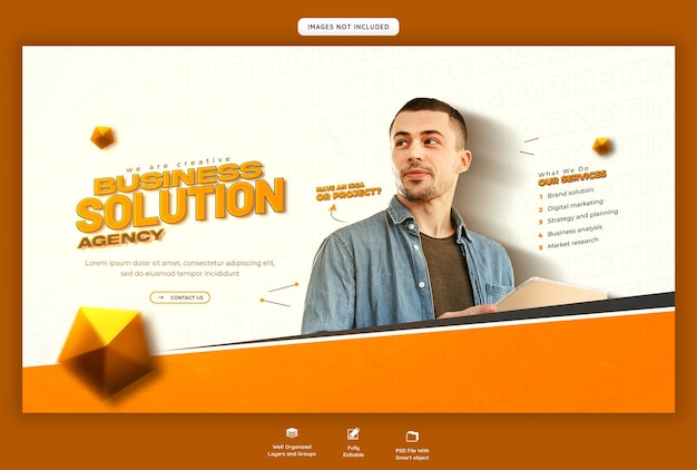Vorlage für digitale Marketingagentur und Unternehmenswebbanner