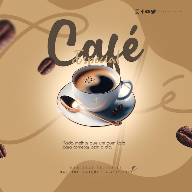 Vorlage für ein Café-Poster