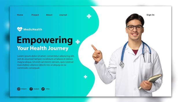 Vorlage für ein horizontales Banner zum Weltgesundheitstag der PSD