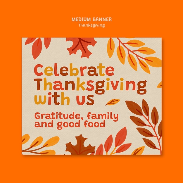 Vorlage für eine glückliche Thanksgiving-Feier