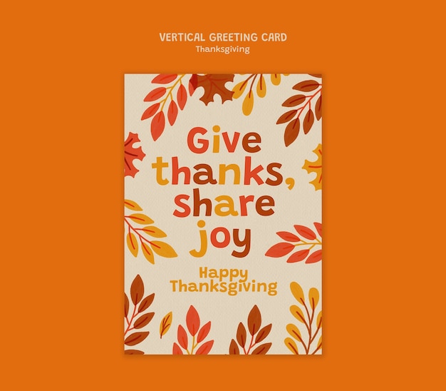 Vorlage für eine glückliche Thanksgiving-Feier
