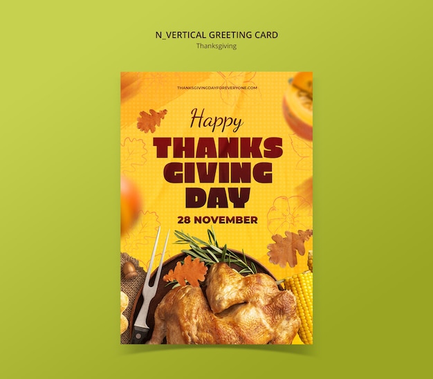 Vorlage für eine glückliche Thanksgiving-Feier
