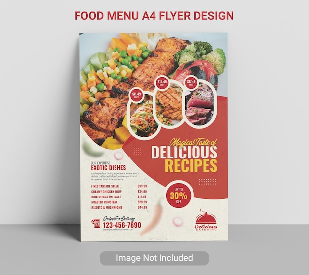 Vorlage für eine Restaurant-Menü-Flyer