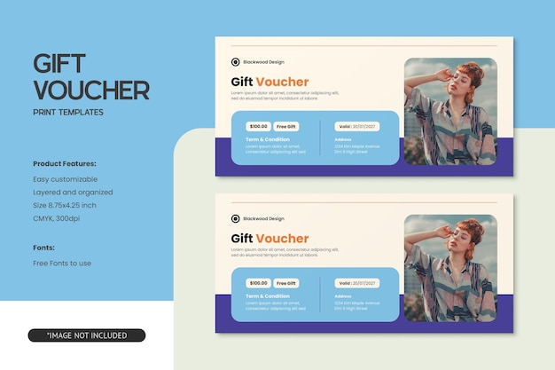 Vorlage für einen Fashion-Geschenk-Gutschein
