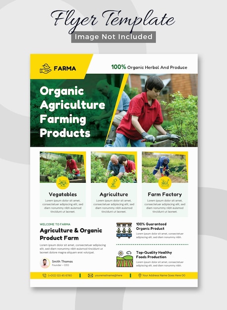 Vorlage für einen Flugblatt für ökologische Landwirtschaftsbetriebe