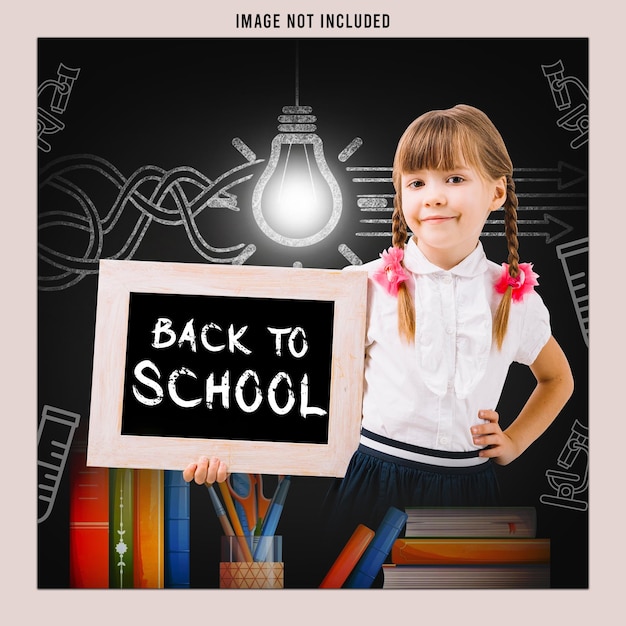 Vorlage für einen Flyer „Zurück zur Schule“.