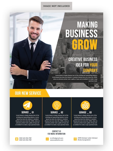Vorlage für einen Geschäftsflyer für eine kreative Marketingagentur