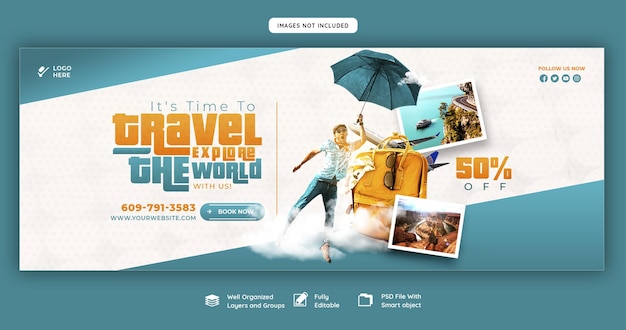 Vorlage für Facebook-Cover für Reisen und Tourismus