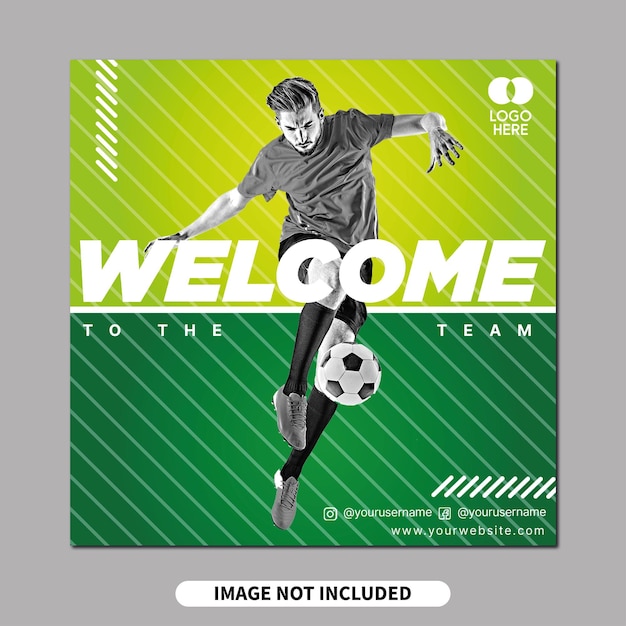 Vorlage für Fußball-Promotionspost