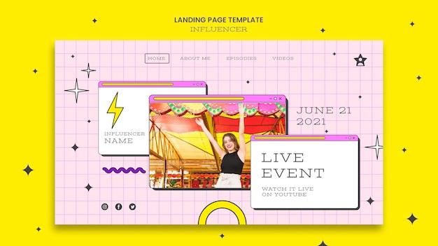 Vorlage für Influencer-Landingpages