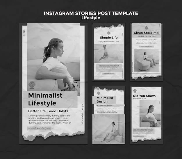 Vorlage für Instagram-Geschichten mit flachem Design