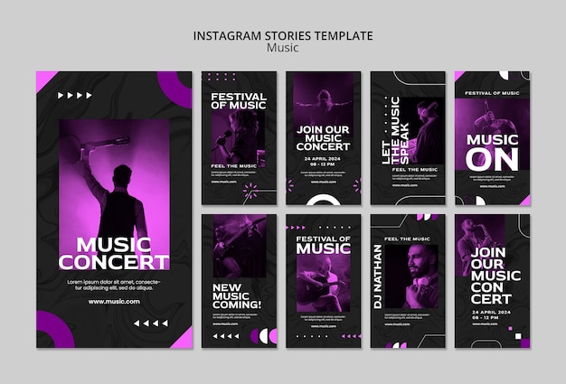 Vorlage für Instagram-Geschichten zu Musikveranstaltungen