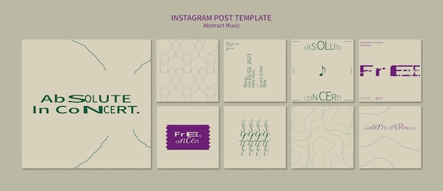 Vorlage für Instagram-Posts des Musikfestivals