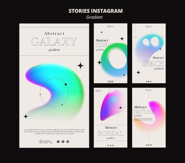 Vorlage für Instagram-Storys mit Farbverlaufsformen