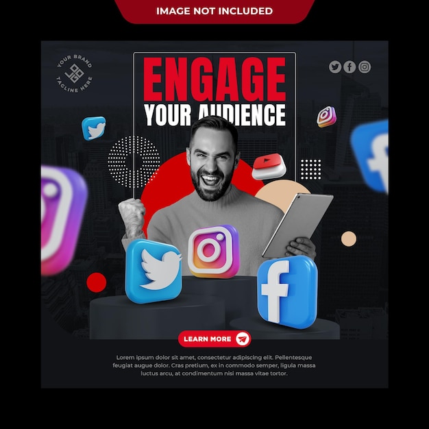 Vorlage für Marketing-Instagram-Social-Media-Beiträge