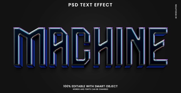 PSD vorlage für maschinelle 3d-texteffekte