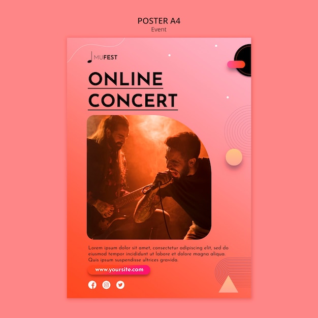 Vorlage für Musikereignisplakate