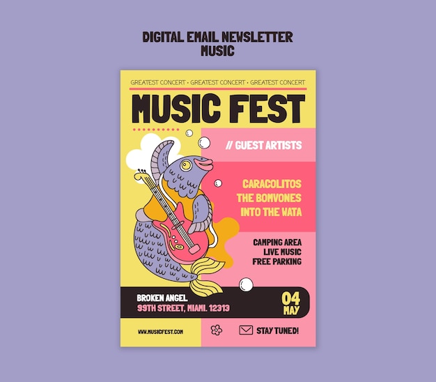 Vorlage für Musikfestivalfeiern