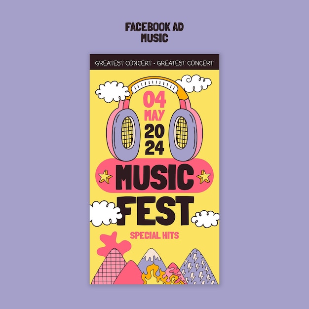 Vorlage für Musikfestivalfeiern