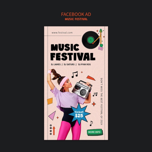 Vorlage für Musikfestivalfeiern